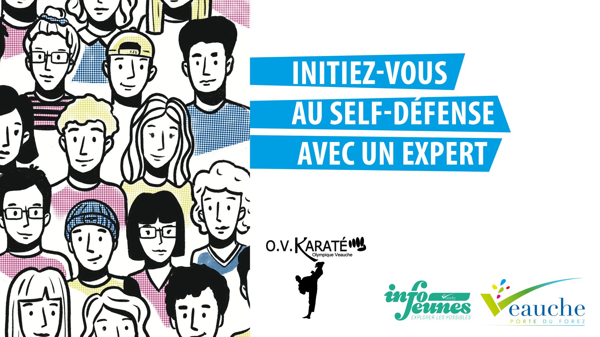 Initiation au self-défense avec le PIJ et l'Olympique Veauche Karaté