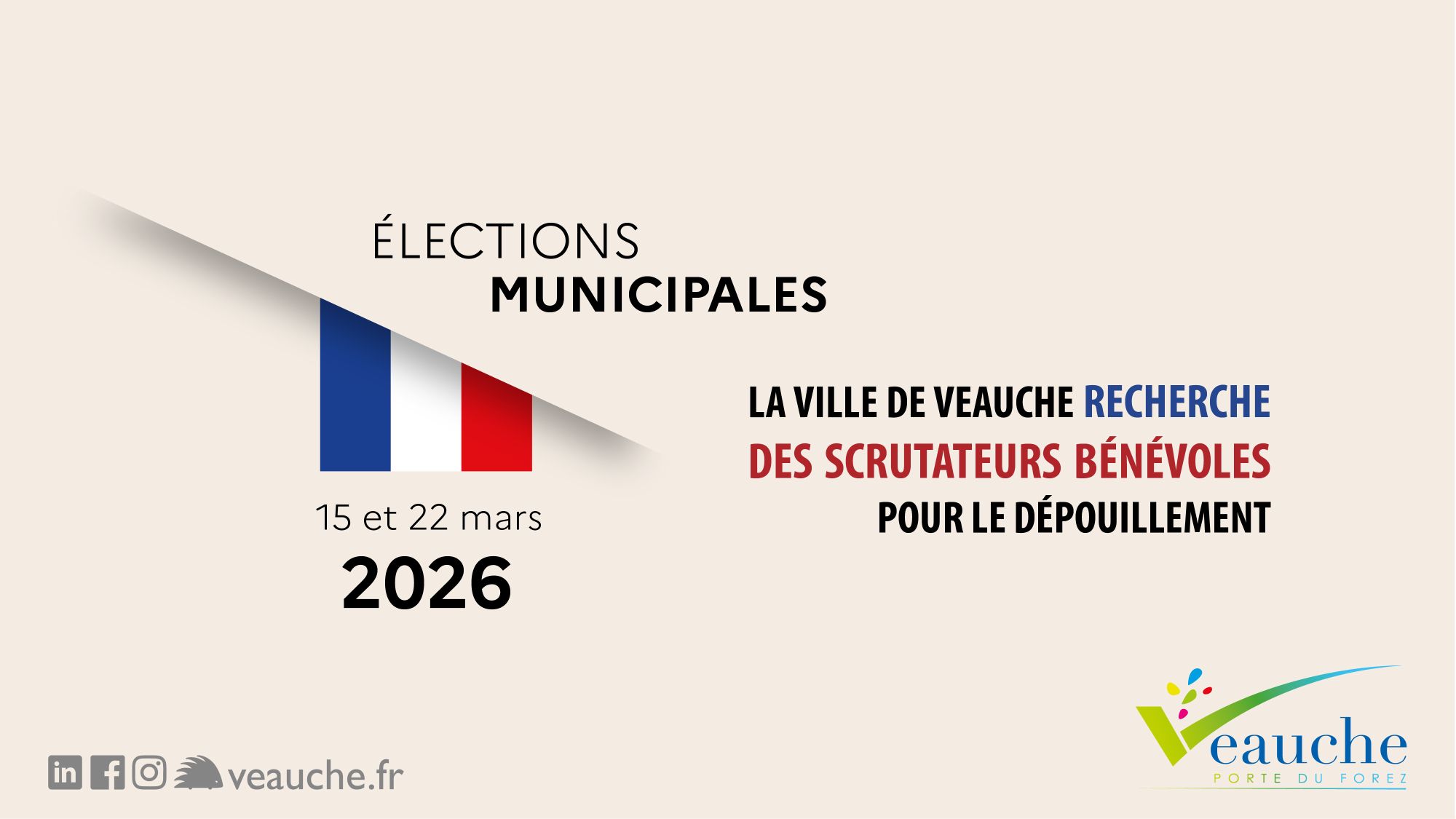 Élections municipales 2026 recherche de scrutateurs bénévoles