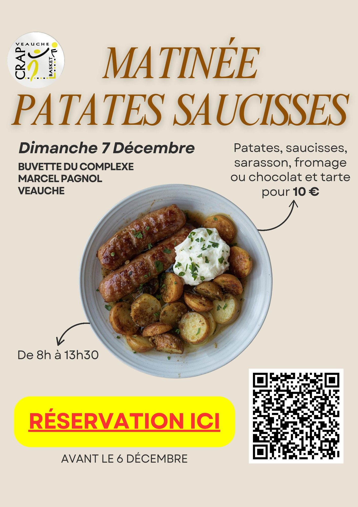 Matinée patates saucisses