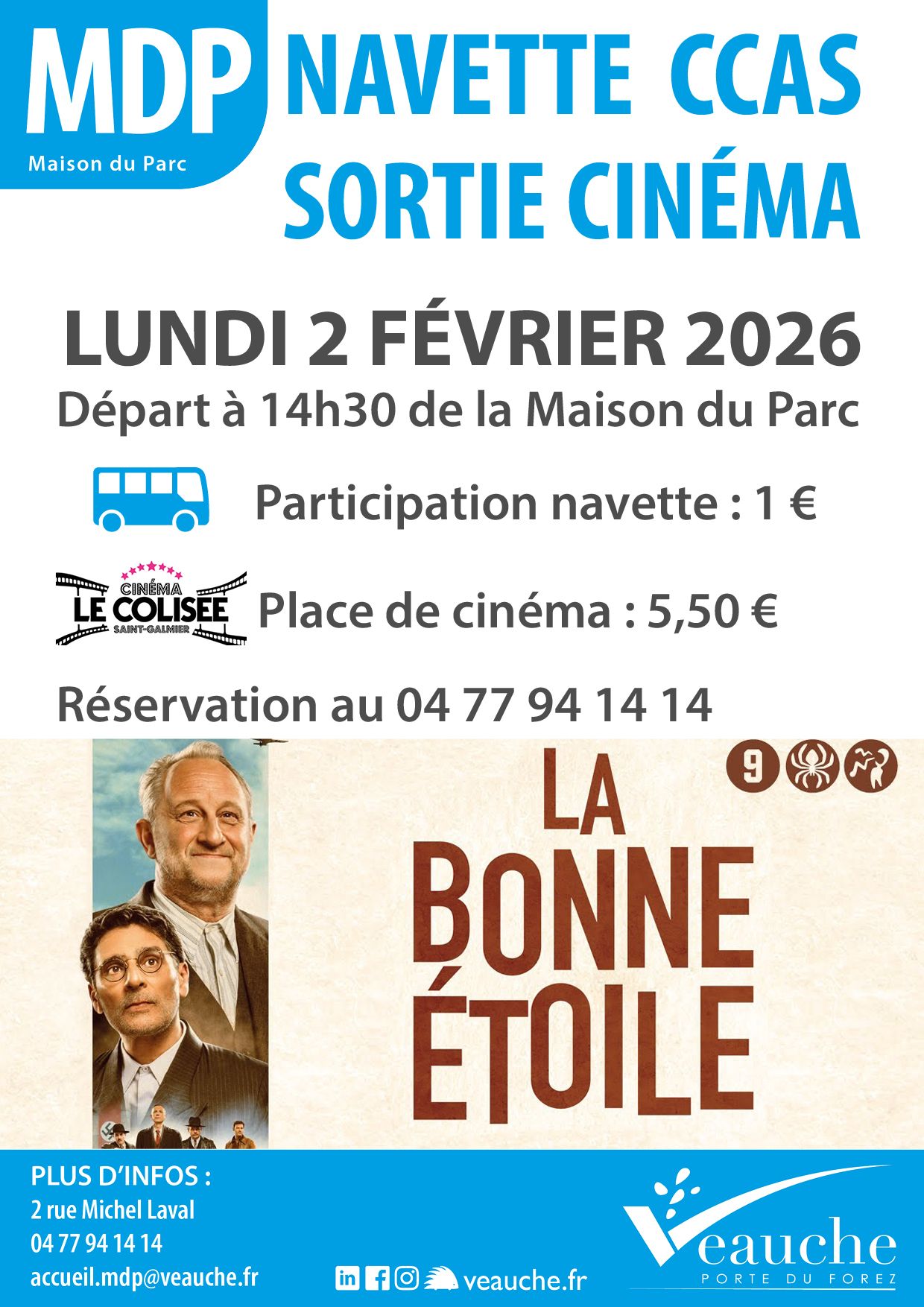 Sortie cinéma avec la navette du CCAS