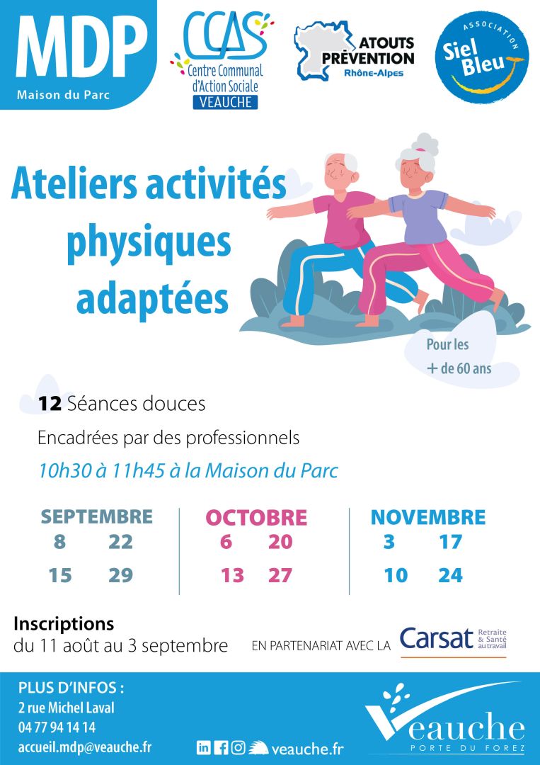 Inscriptions ateliers activités physiques adaptées