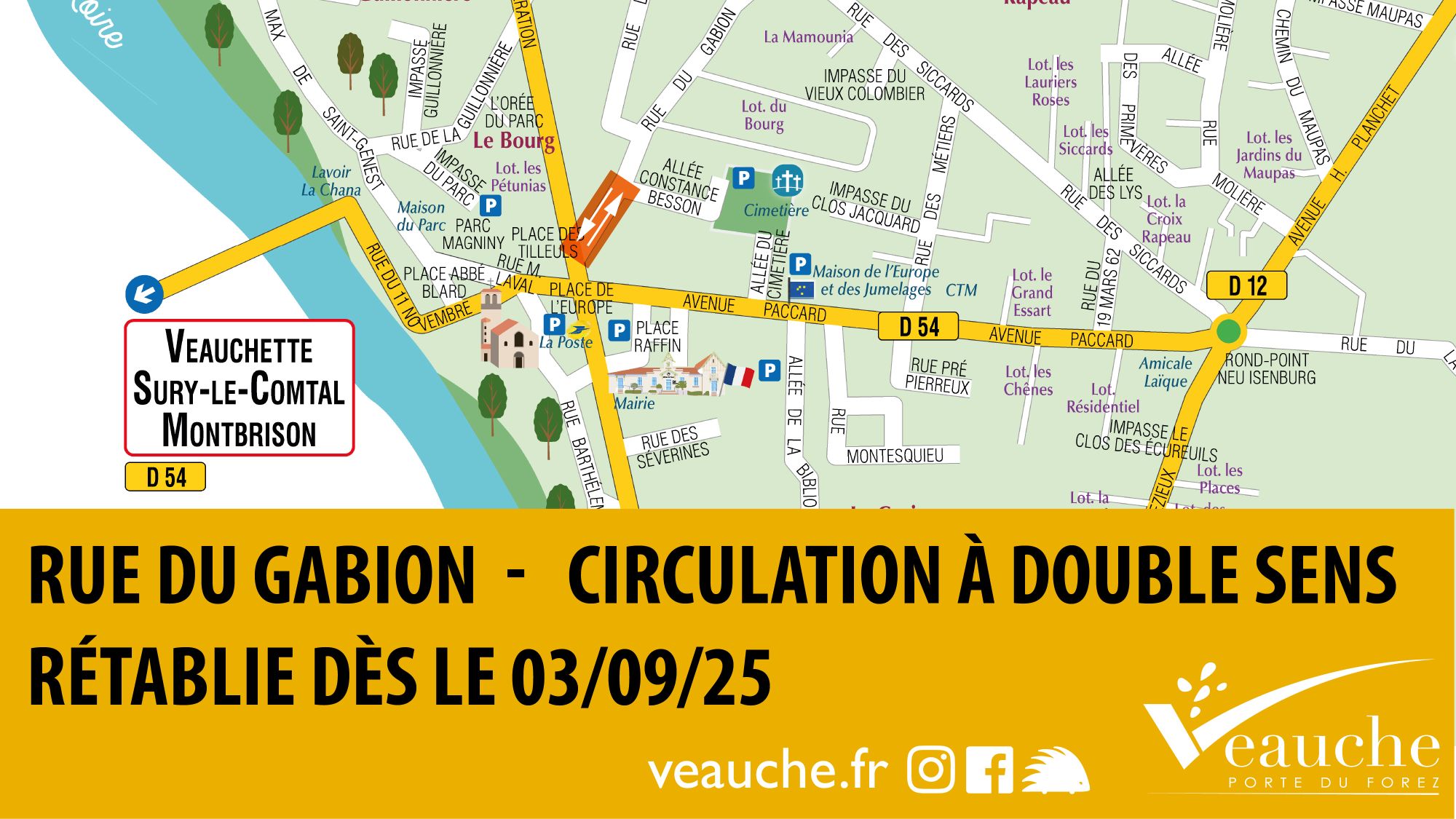 Modification de signalisation rue du Gabion