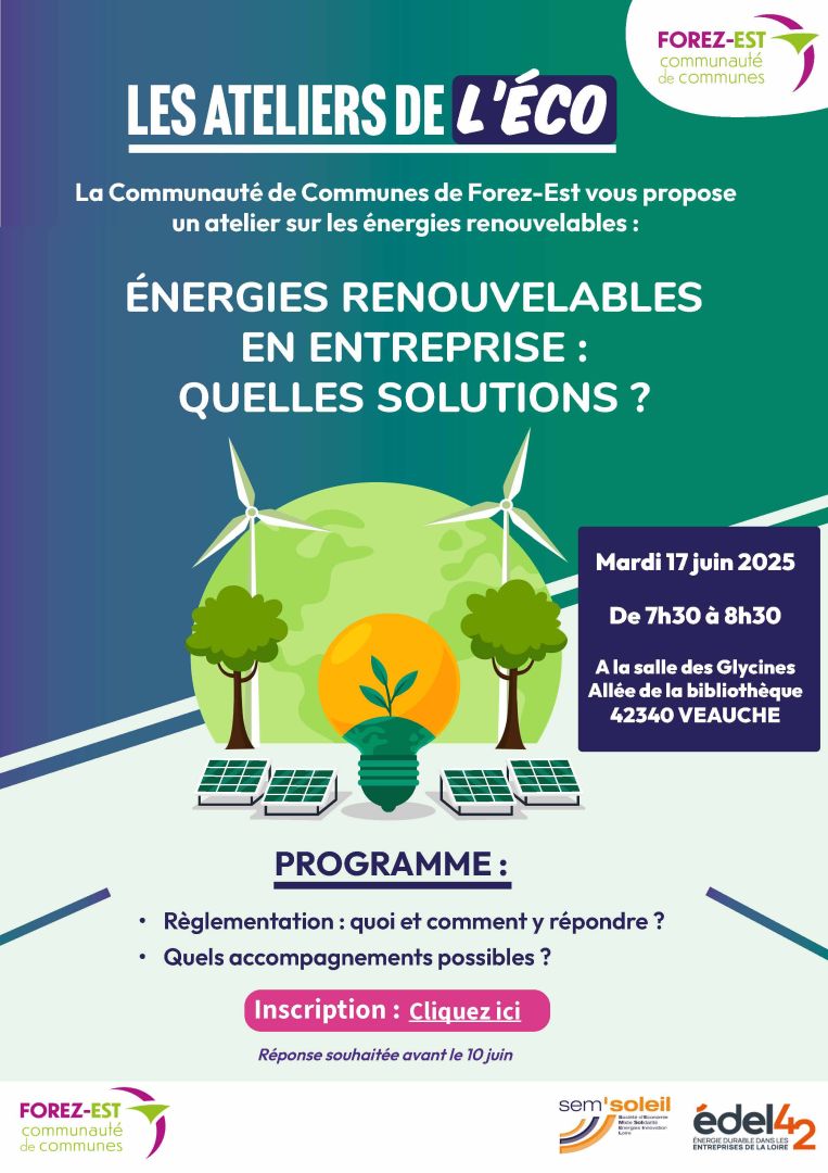 Atelier énergies renouvelables en entreprises quelles solutions 